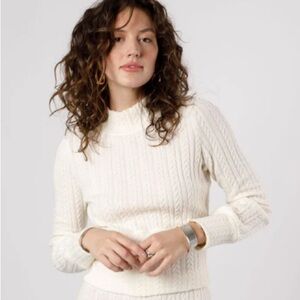 NWT We the Free Snowbunny Raquel Ivory Ribbed Lightweight Soft Sweater Size XS